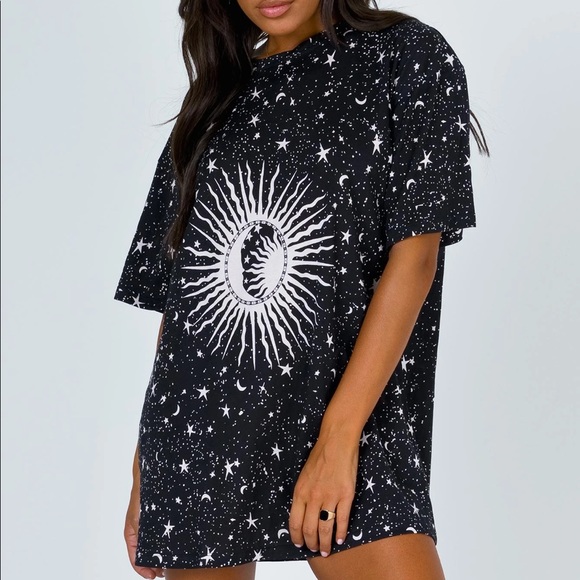 MOTEL COSMOS SUNNY KISS DRESS BLACK COSMOS